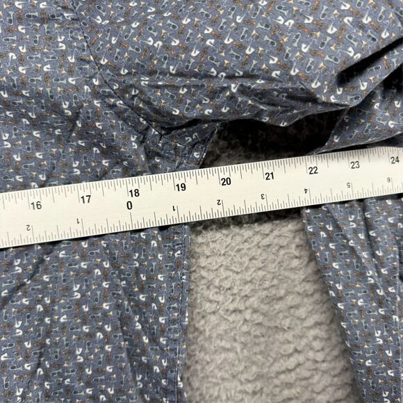 Stone Rose Shirt Men's 3 Medium Gray Trumpets Music Instrument All over Preppy - Picture 5 of 10